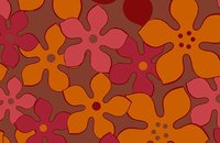 Forbo Flotex Floral 500024 Field Lime, 620011 Blossom Paprika